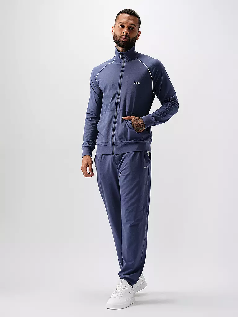 BOSS Loungewear Jacke  blau