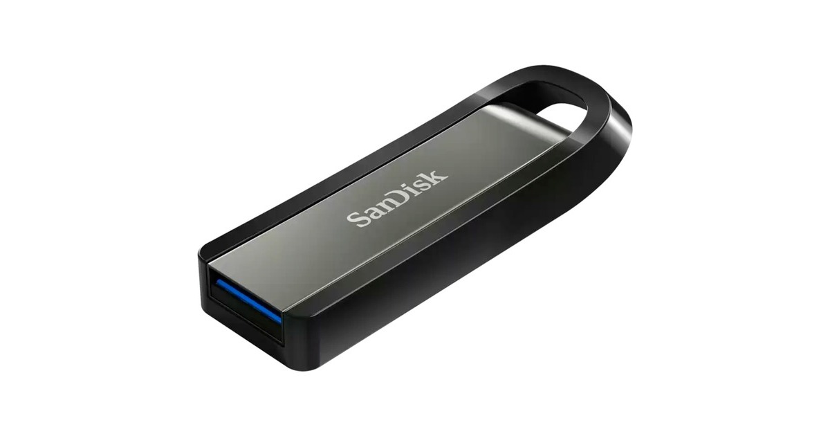 SanDiskExtreme Go 128 GB usb-stick  (Zilver/zwart, USB 3.2 Gen 1)