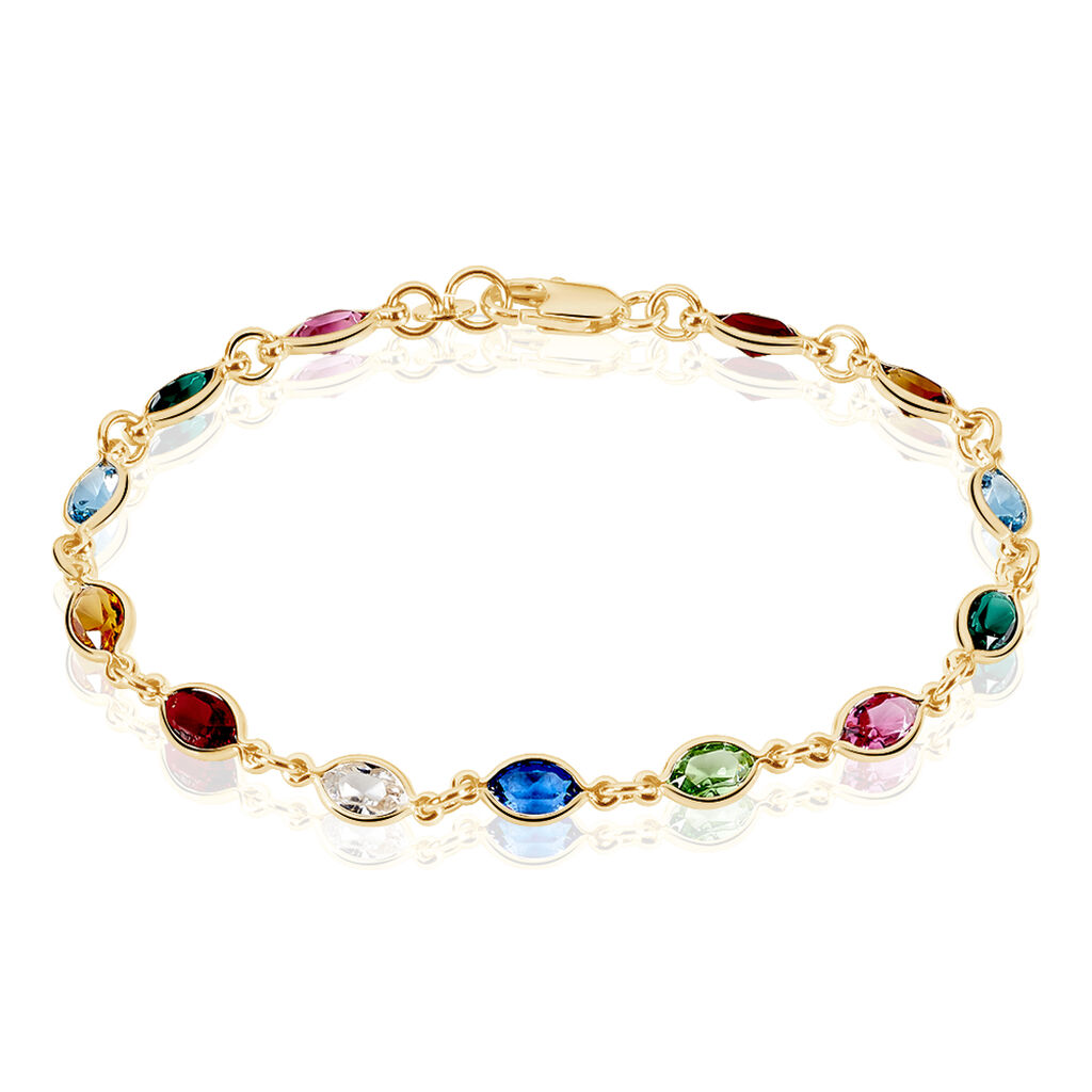 Bracelet Ilvaae Plaqué Or Jaune Pierre De Synthese