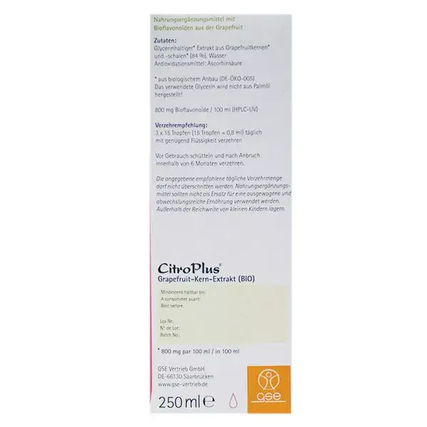 GSE CitroPlus 800 Extrait de Pépins de Pamplemousse 250ml