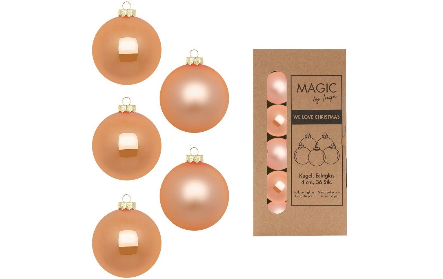 Weihnachtskugel Sweet Melon Ø 4 cm, 1 Stück, AprikoseChristbaumschmuck-Set