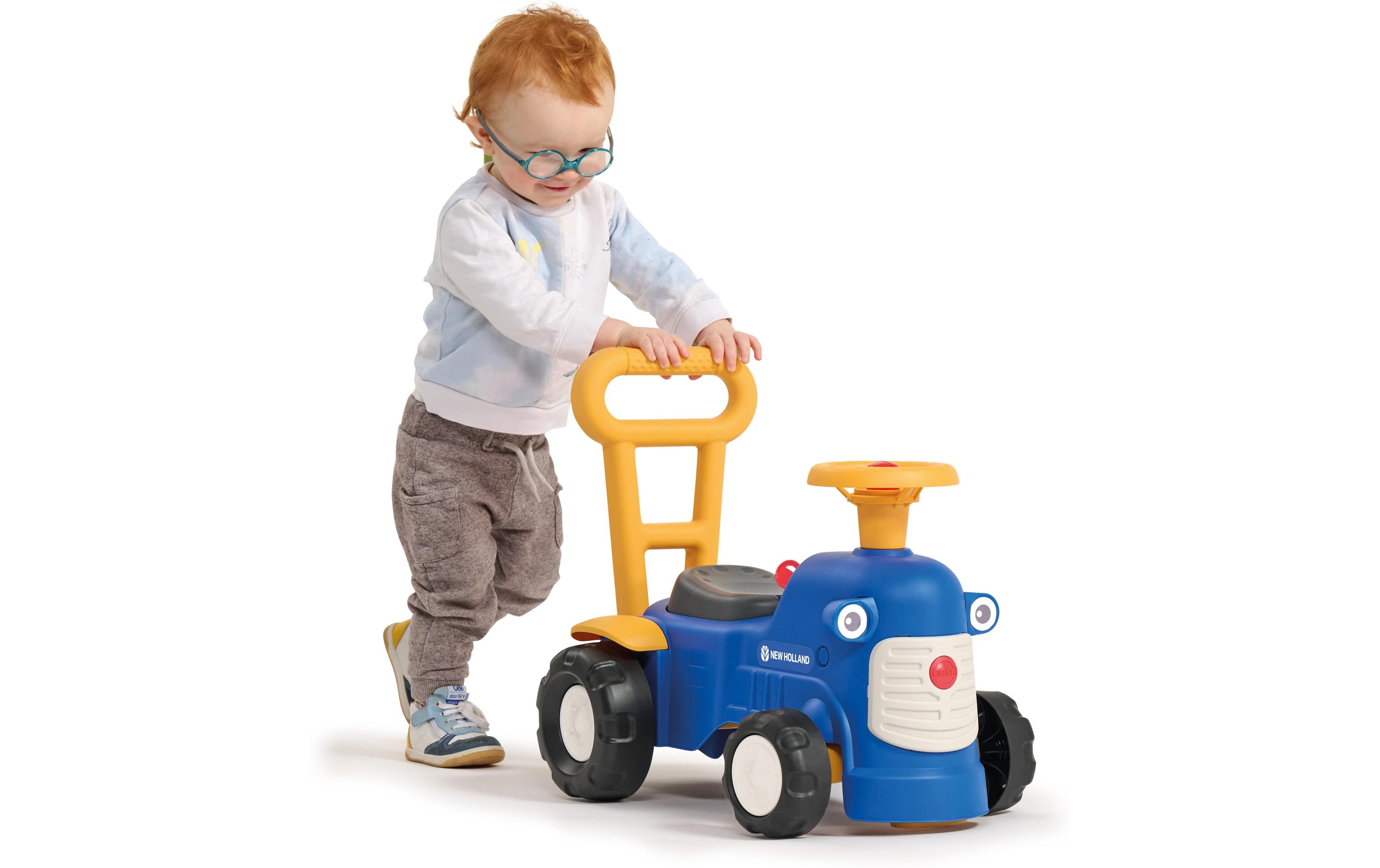 Rutschfahrzeug New Holland Rutscher STraktor-Lauflernwagen mit ergonomisch geformter Lauflernstange