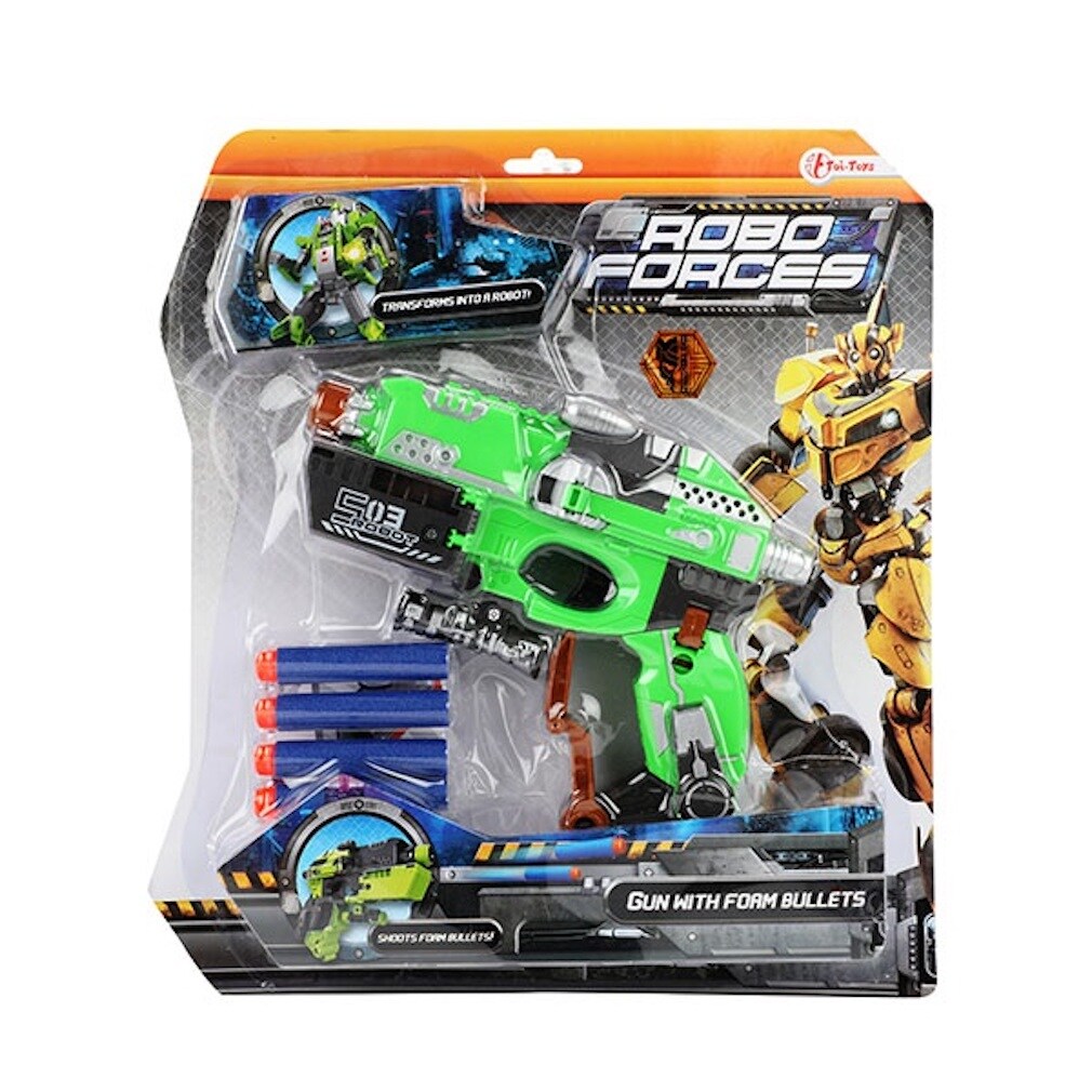 Transformer Roboter Pistole mit Schuamstoffkugeln