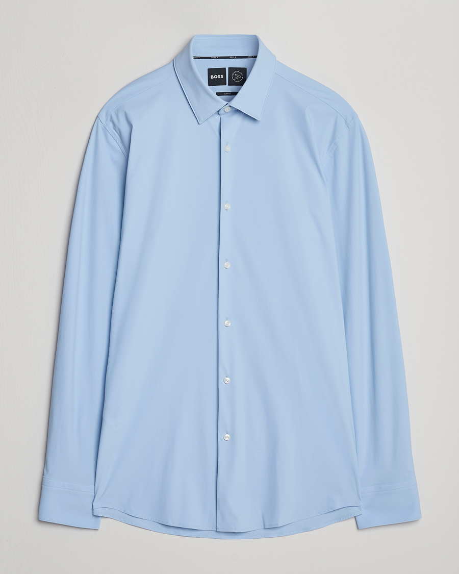 BOSS BLACK Hank 4-Way Stretch Shirt Light Blue
