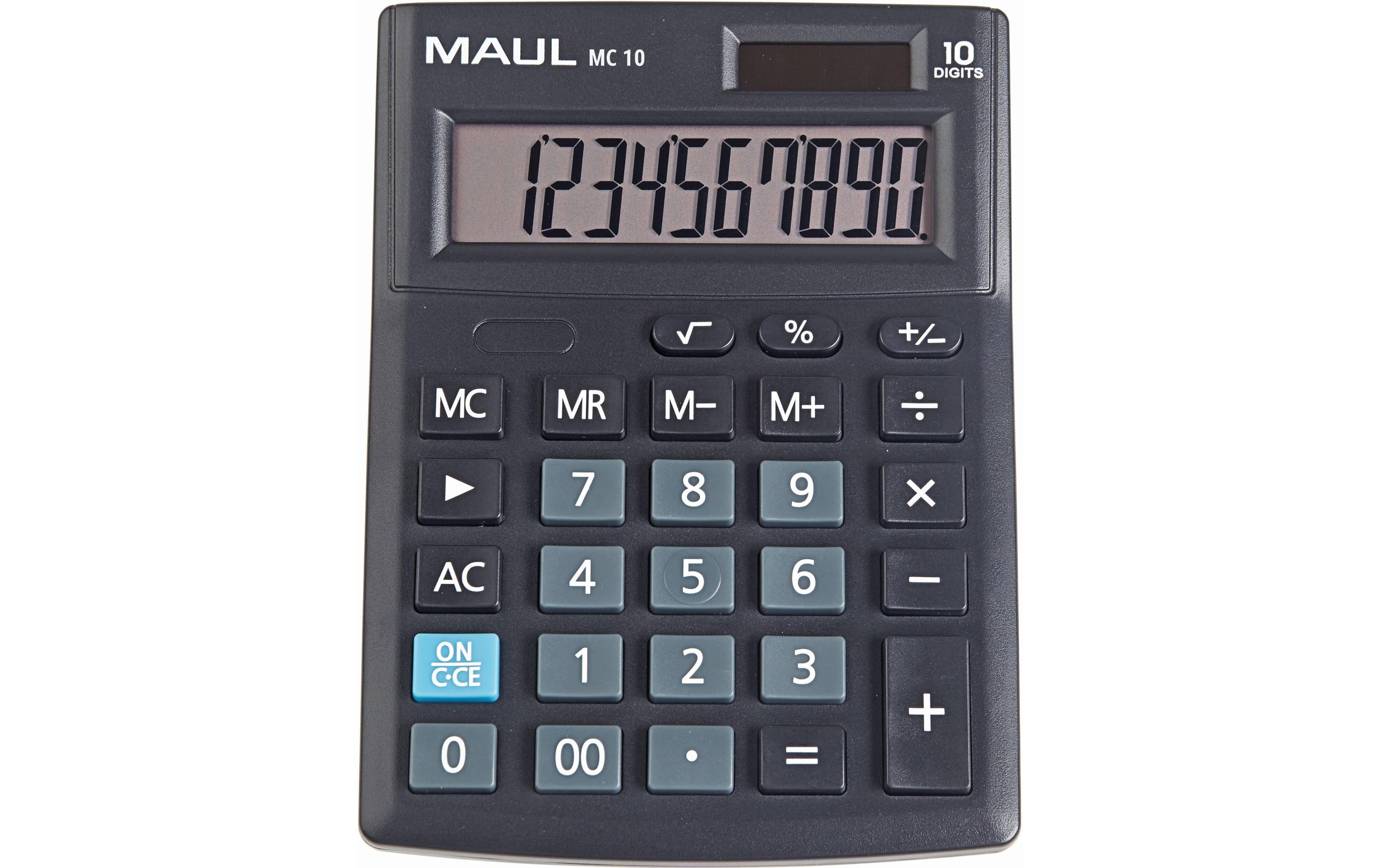 Taschenrechner MC10 SchwarzTischrechner mit kaufmännischen Funktionen