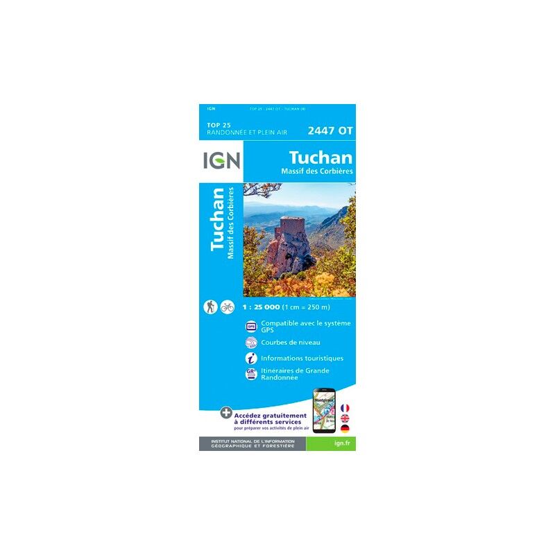 Tuchan / Massif Des Corbières - Carte topographique