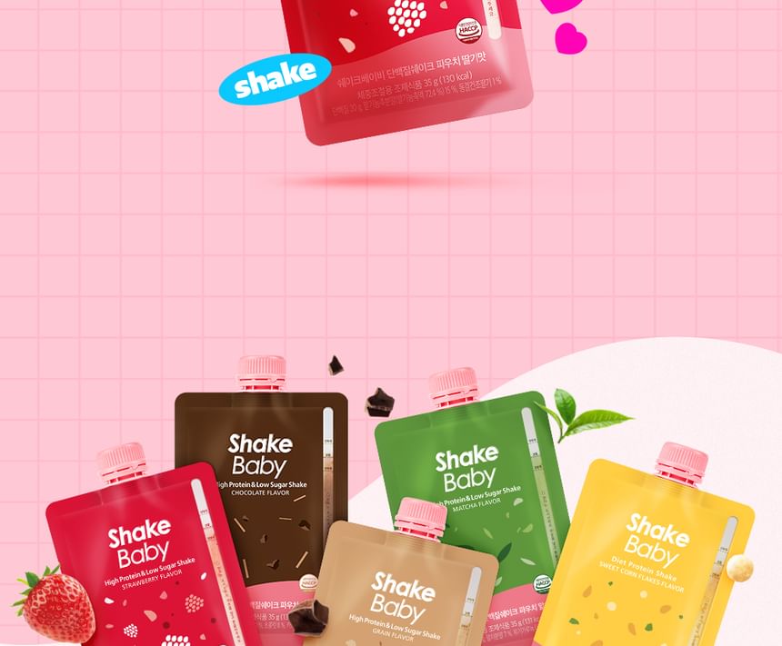 ShakeBaby - Shake met veel eiwitten en weinig suiker - 5 soorten