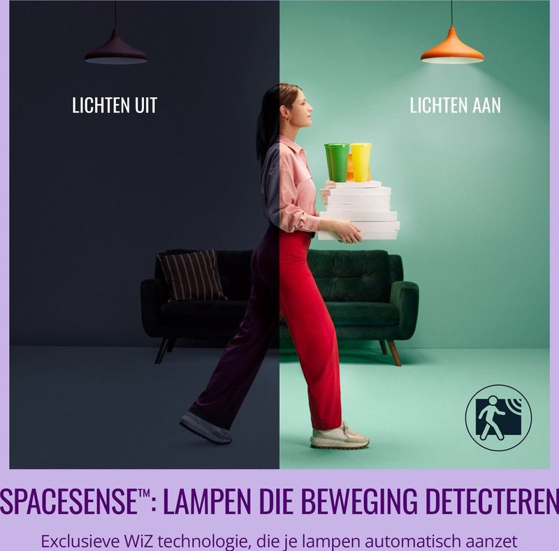 WiZ - Slimme LED Lamp - Gekleurd en Wit Licht - E27 Fitting - Mat