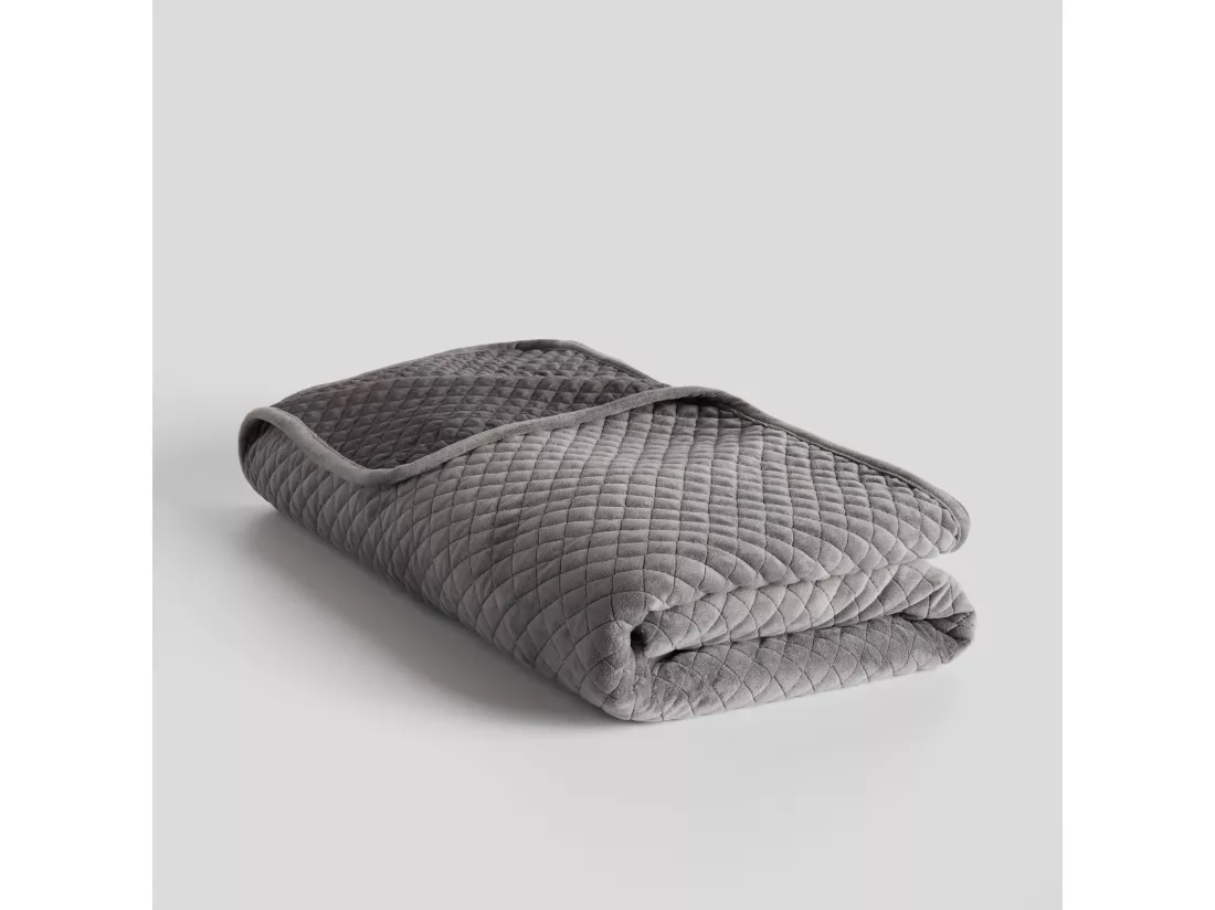 Jeté de lit Élégance Gris Foncé Polyester 200 x 220