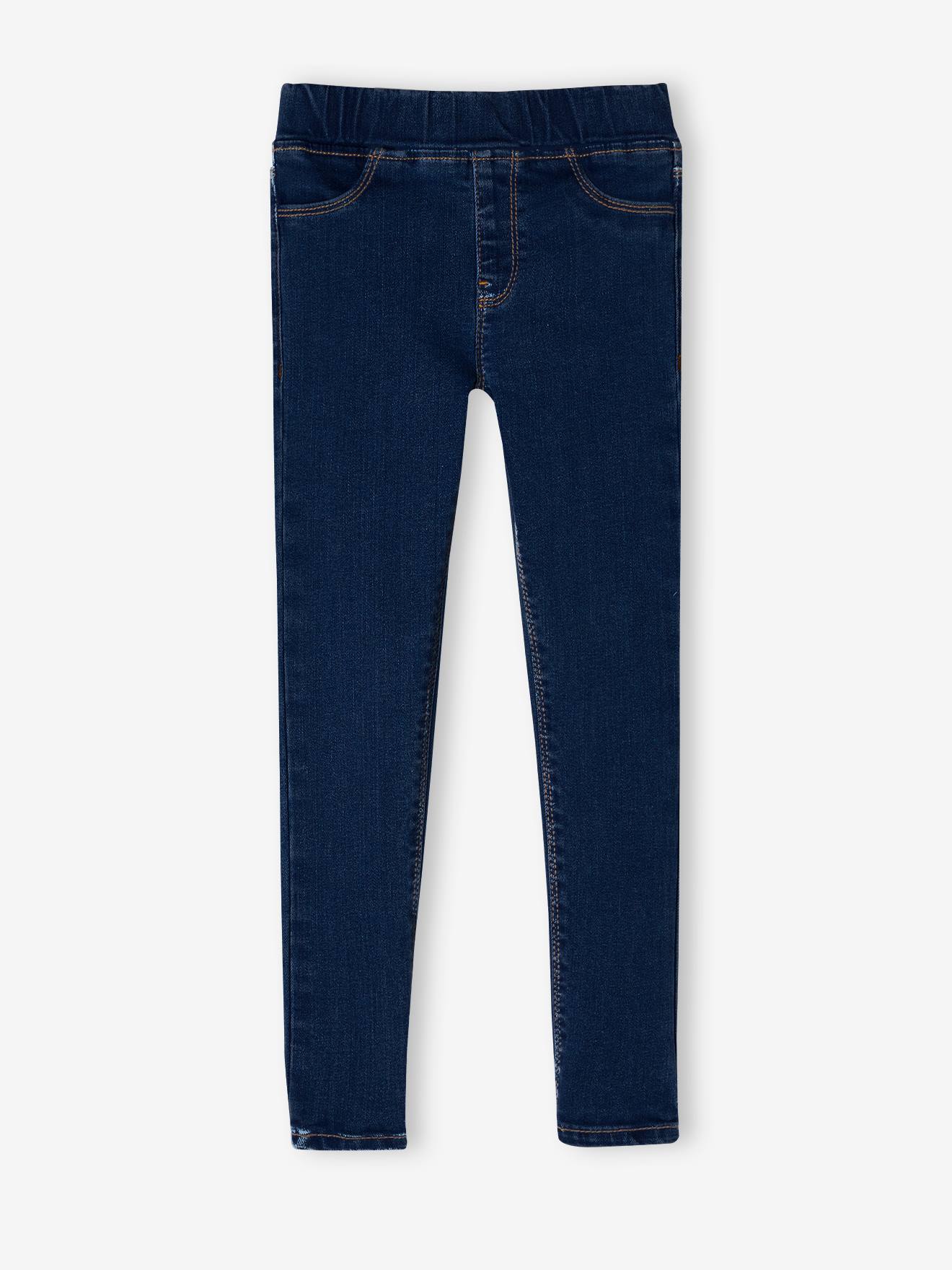 Calça jeans básica tregging para meninas cor pedra