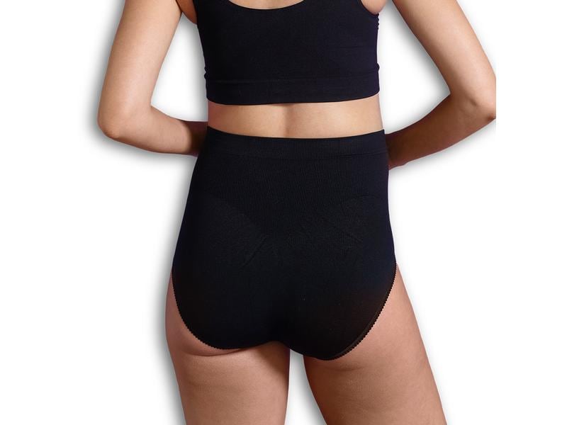 Carriwell Schwangerschafts-Slip Panty Schwarz Gr. XL Nahtlose Schwangerschaftsunterhose mit Support