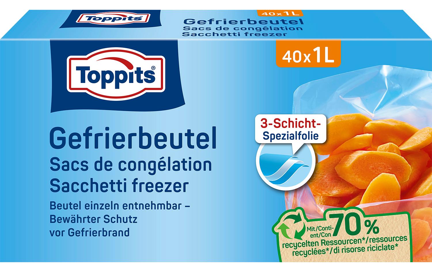 Gefrierbeutel Gefrierbeutel 1 Liter 40 StückBeutel zum Einfrieren von Lebensmitteln