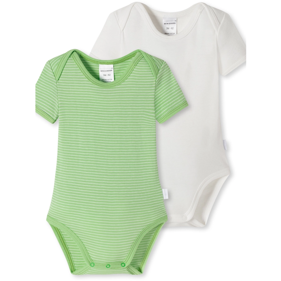 Schiesser Body Natural Love Organic Cotton grün,weiß