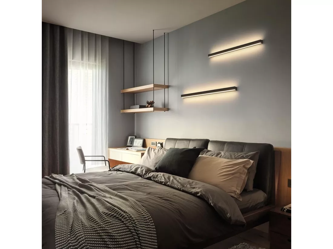 NETTLIFE Applique murale led intérieur - Moderne 60CM 21W couloir up down blanc chaud lampe de couloir lampe