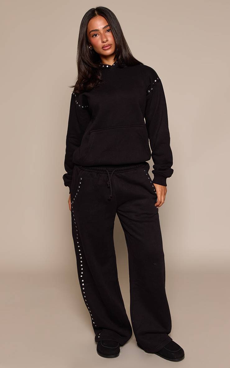 Noir Joggers Petite Avec Détails Cloutés