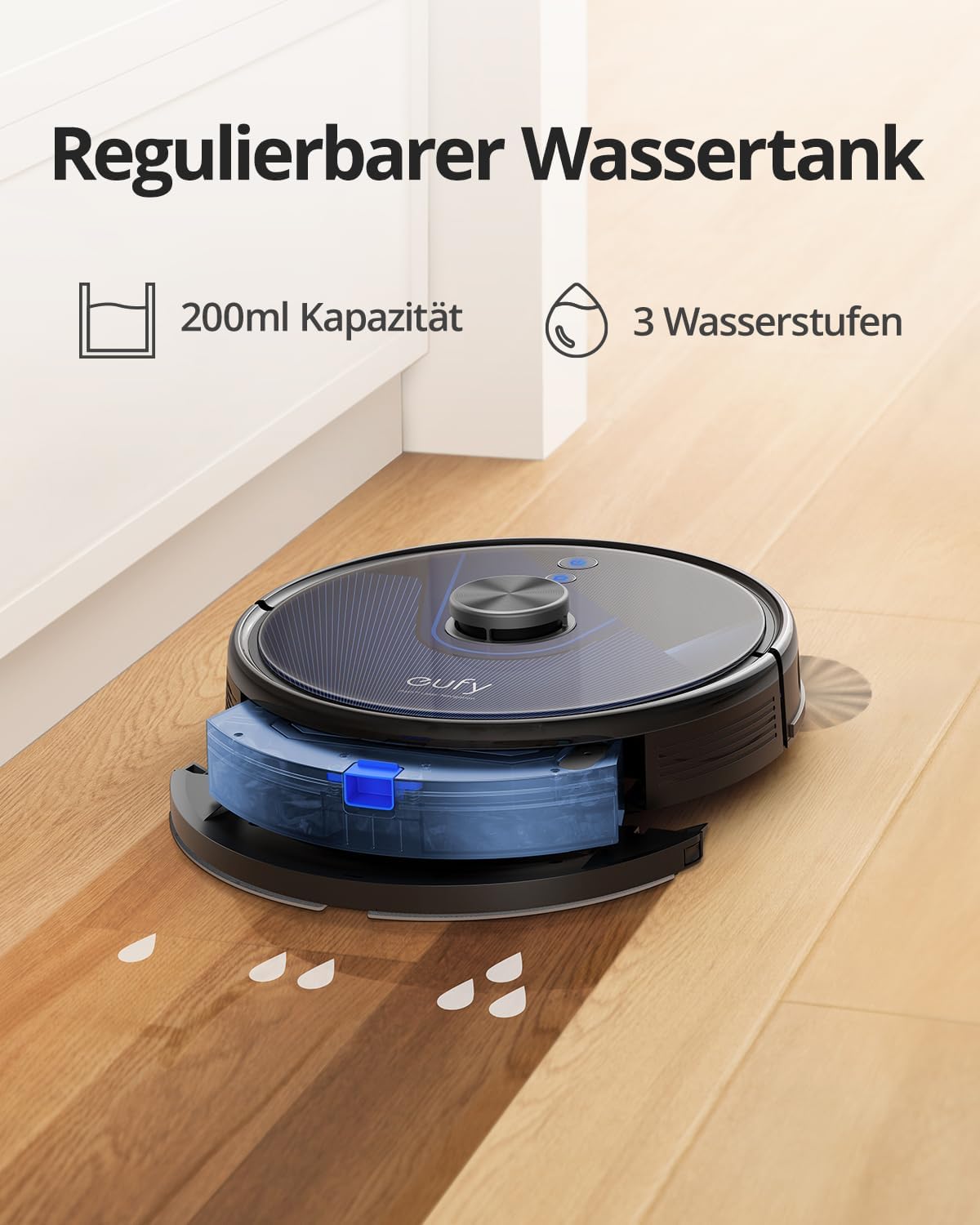 eufy by Anker RoboVac L35 Saug- & Wischroboter (3200Pa Saugkraft, 145min Akkulaufzeit, 330ml Staub-/ 200ml Wassertank, ideal bei Tierhaaren, mehrstöckige Kartierung, App-/Sprachsteuerung)