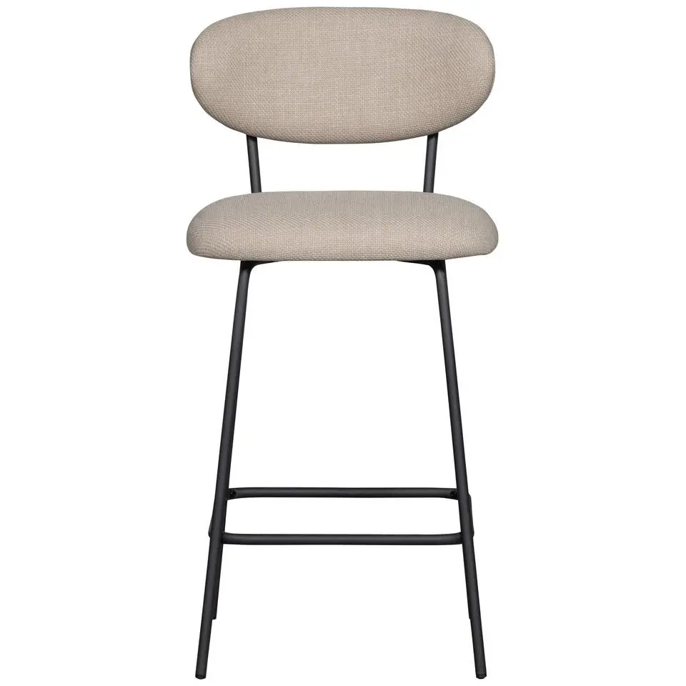 WOOOD Kjeld Barstoelen - Polyester - Naturel - Set van 2