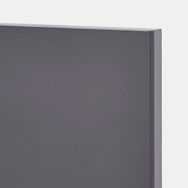 Façade de cuisine hotte / casserolier Stevia gris anthracite brillant l. 60 cm GoodHome