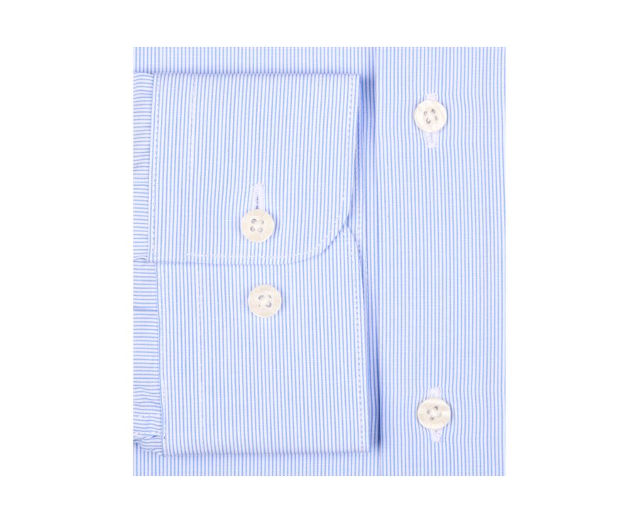 Chemise blanche à rayures bleues - ANSELME