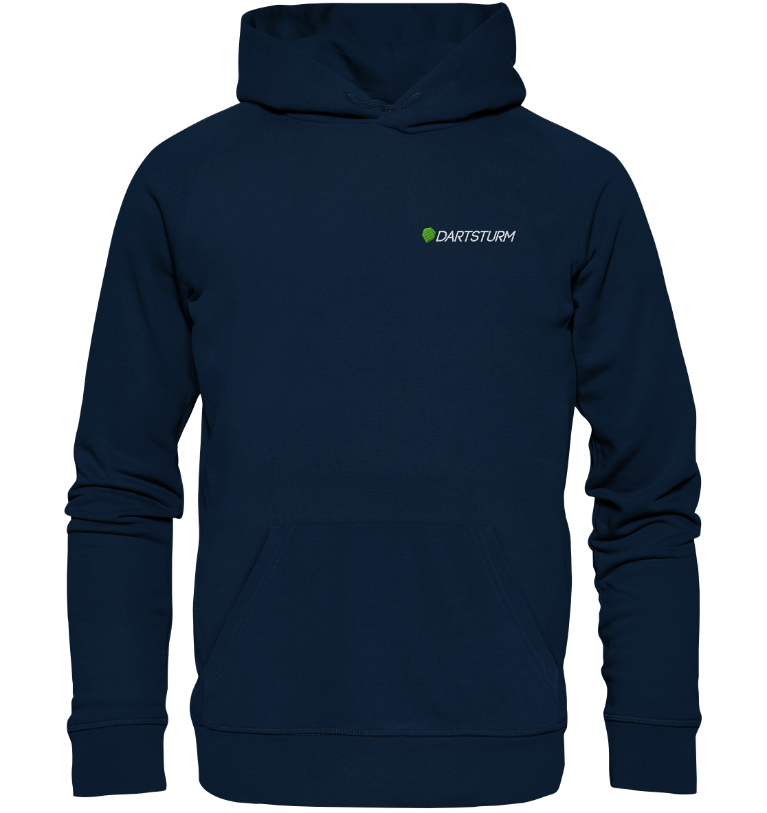 DartSturm - Logo Weiß Hoodie (Stick)