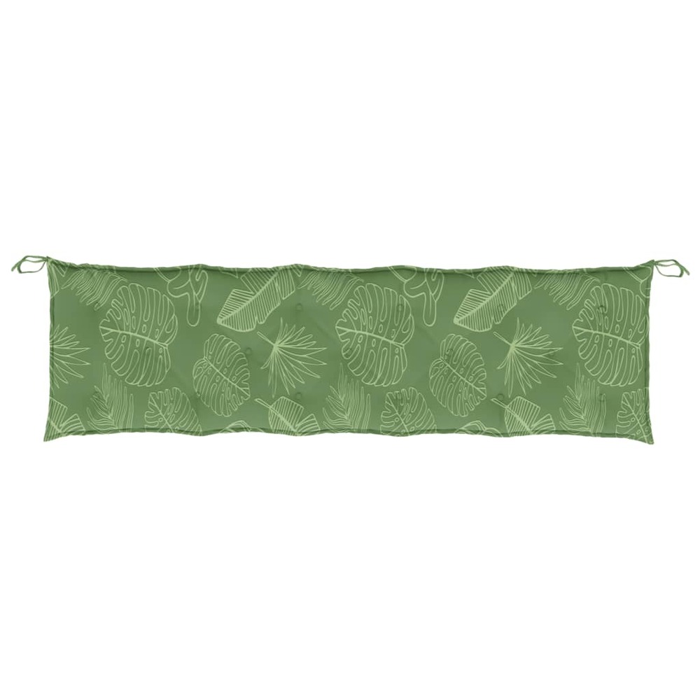 Coussins de banc de jardin 2 pcs motif de feuilles tissu oxford