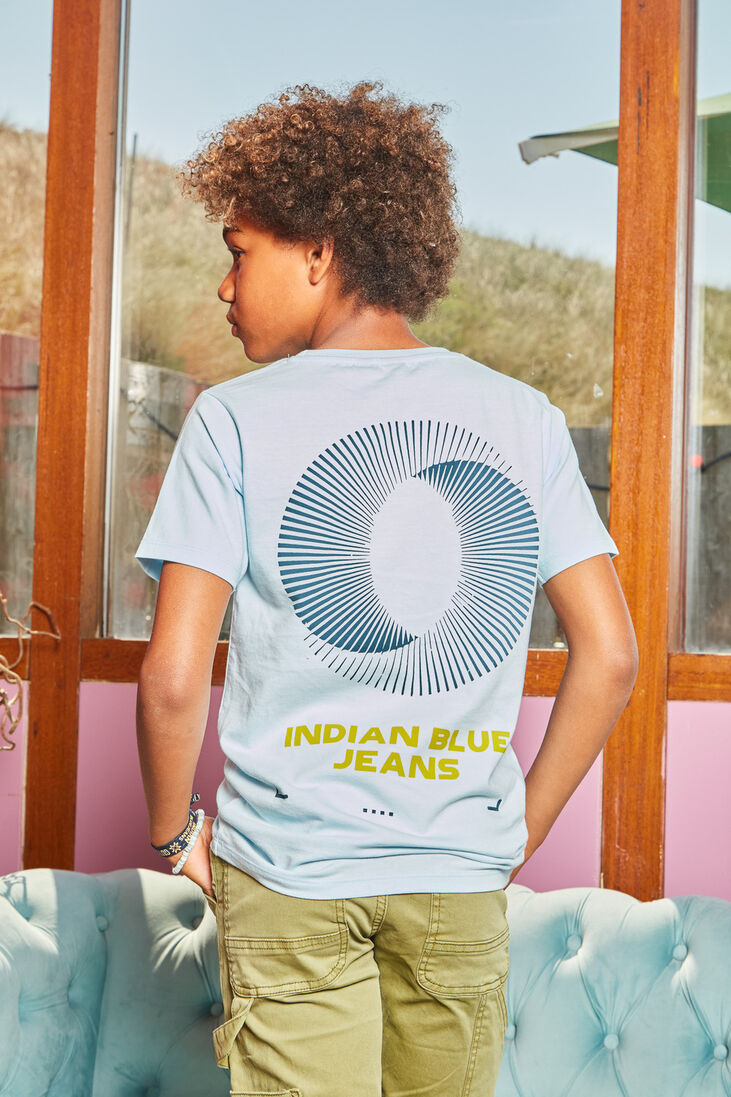 INDIAN BLUE JEANS lichtblauwe indian blue jeans t-shirt t-shirt indian backprint
