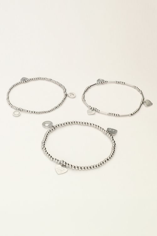 Candy armbanden set met hartjes