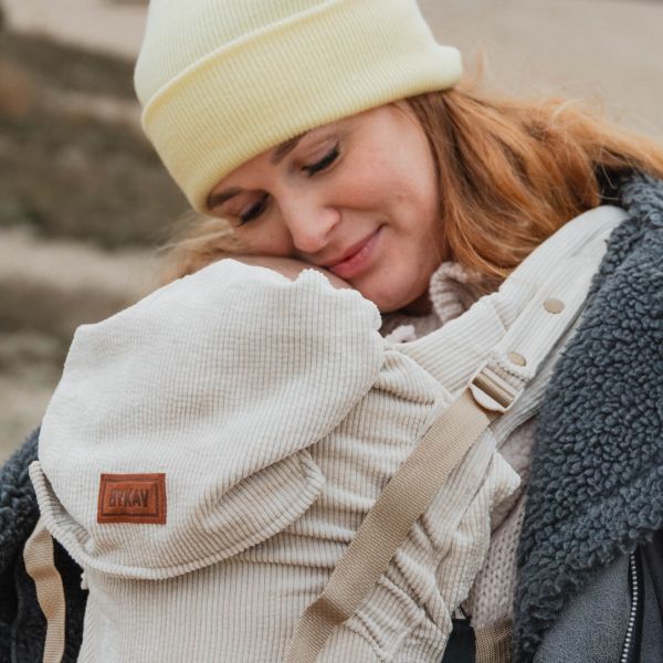 ByKay Click Carrier Deluxe Pro Draagzak - Ribbed Velvet - Almond Sand
