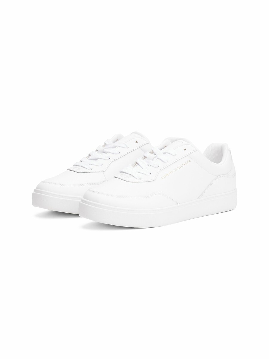 TOMMY HILFIGER<br>Tênis de couro Casual com sola de borracha