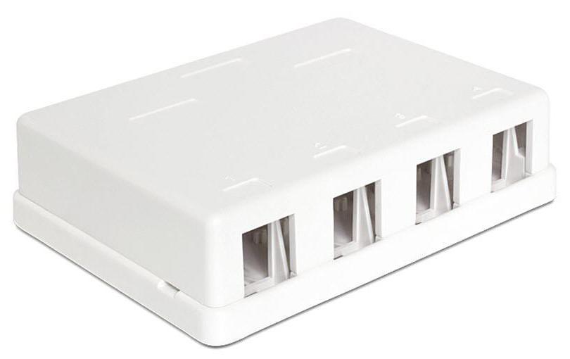 Gehäuse Keystone 4-fachLeergehäuse mit vier Modulen