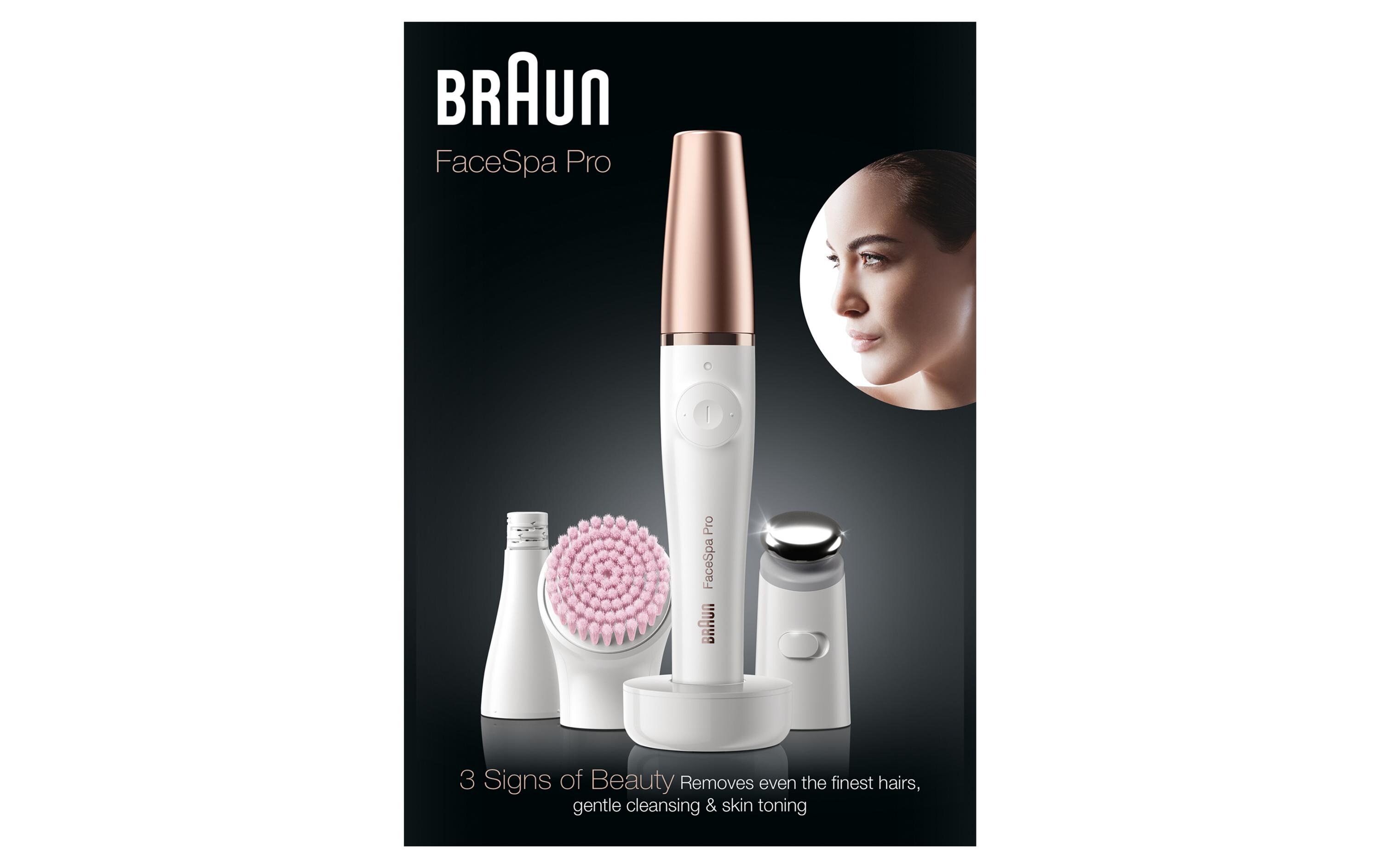 Gesichtsepilierer FaceSpa Pro 912, Bronze/Weiss<br>All-in-One-Beauty Epiliergerät für Gesicht