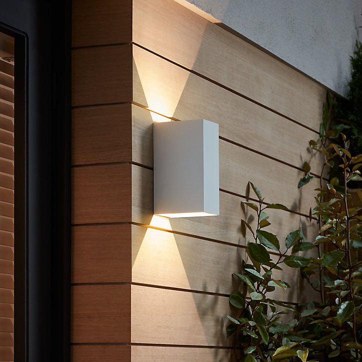 Applique murale extérieure LED Blooma Edna rectangle blanc IP44