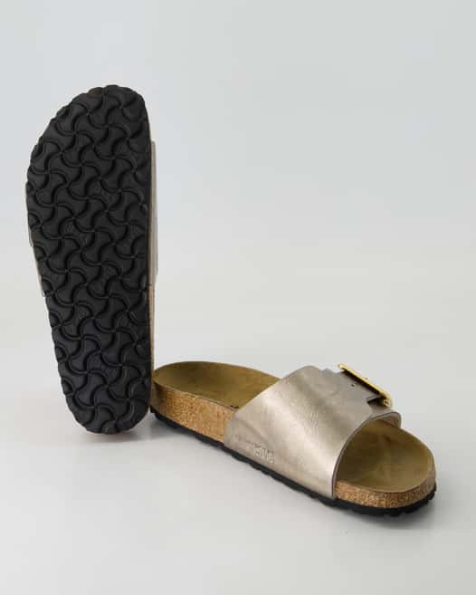 Birkenstock Catalina Cushion Buckle Pantoletten in Gold