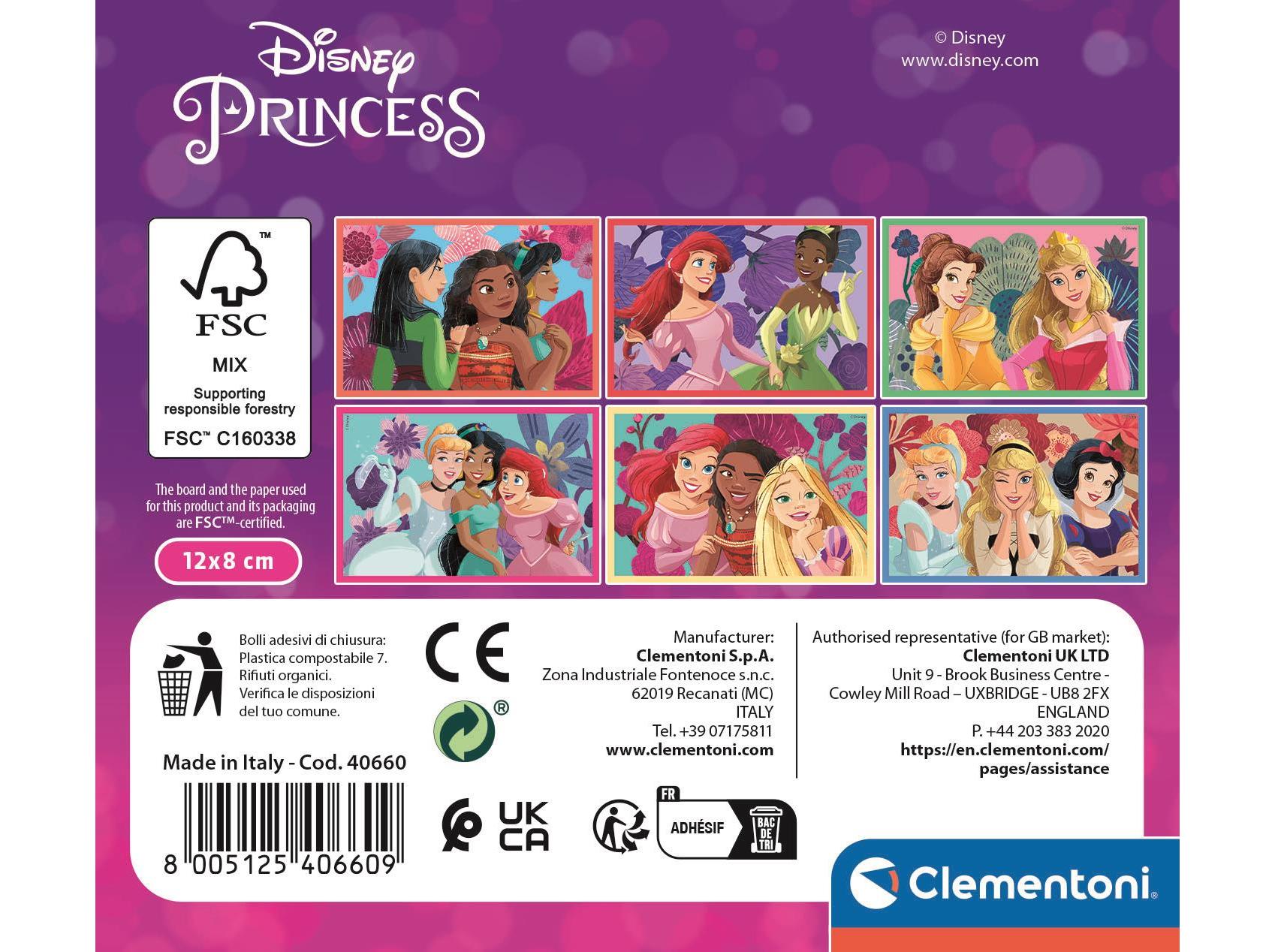 CUBOS 6 CLEMENTONI PRINCESAS DISNEY