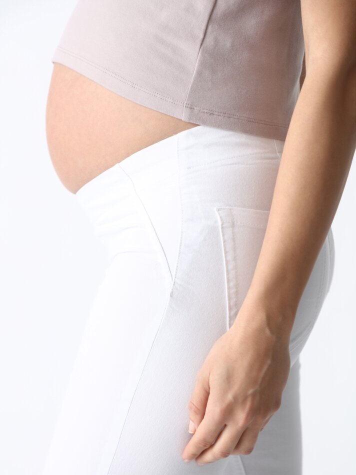 Calça jegging de maternidade - Branca