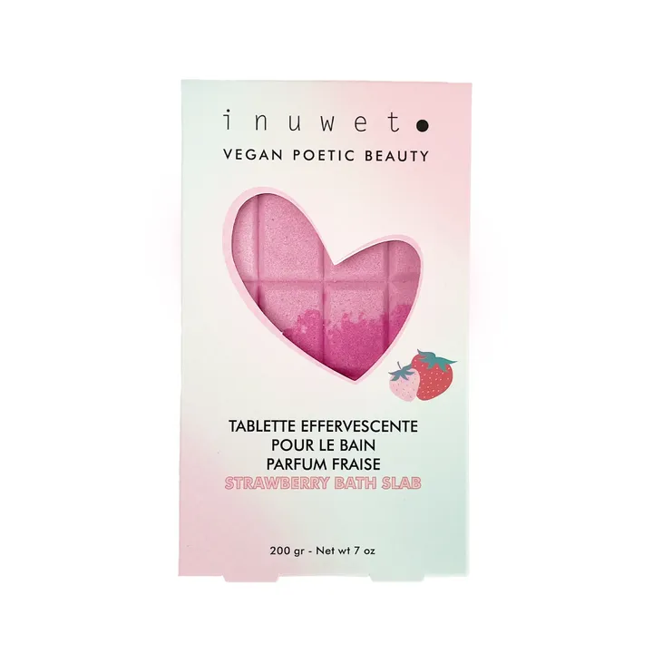 Inuwet Tablette fraise effervescente pour le bain - 200 g