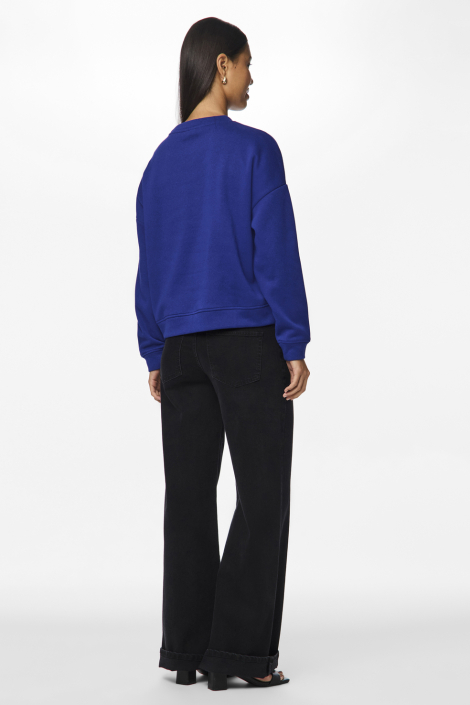 Pieces blauwe dames sweater