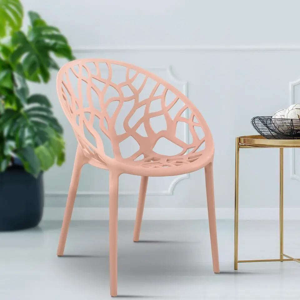 CLP Set van 2 Tuinstoel Hope Kunststof - roze