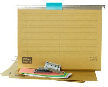Office World Hängemappen-Set, 24 cm, oliv, 25 Stück
