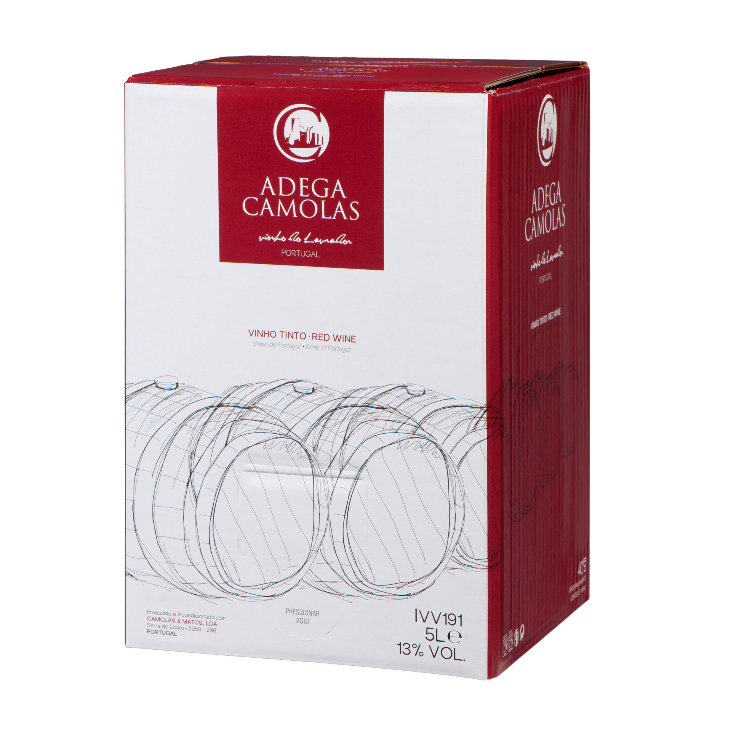 VINHO TINTO ADEGA CAMOLAS BAG IN BOX 5L