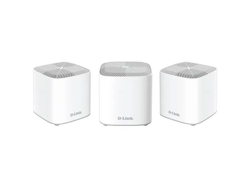 D-Link Covr Whole Home COVR-X1863 - Wi-Fi-system (3 routere) - op til 600 kvm - mesh - GigE - 802.11a/b/g/n/ac/ax - Dual Band