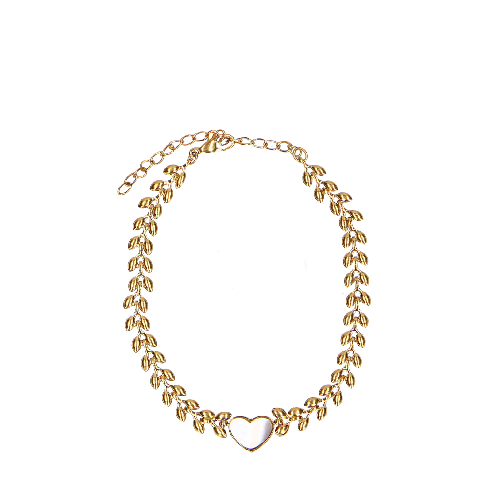 Gouden armband met hartjes detail