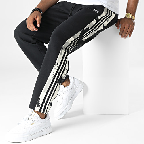 Pantalon Jogging A Bandes Camo HK2808 Noir