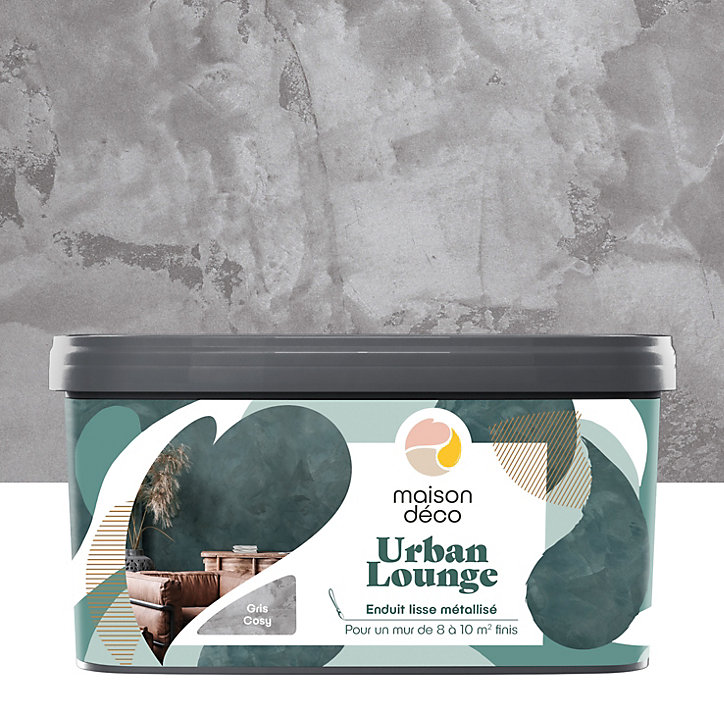 Enduit lisse métallisé Maison Déco Urban Lounge Déco gris cosy 4KG