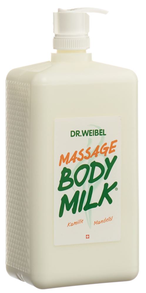DR. WEIBEL Massage Bodymilk<br>1000 ml, Flasche, Emulsion zur Anwendung auf der Haut