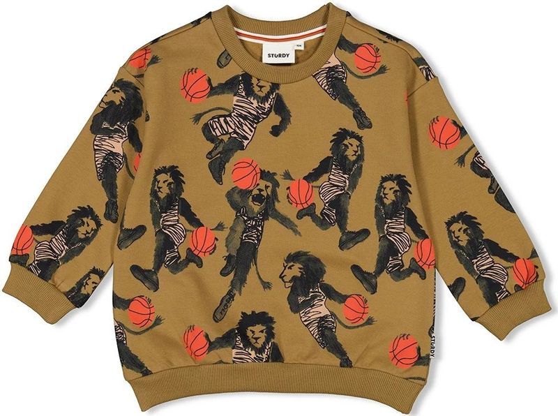 Sturdy jongens sweater - Olijf