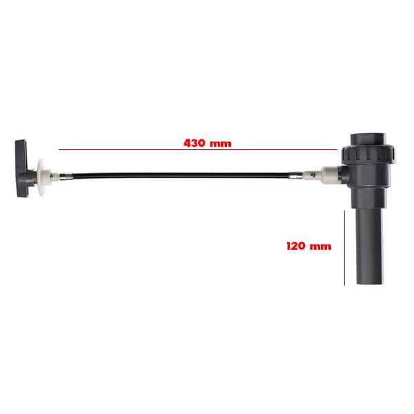Vanne de vidange Ø 40 déportée 43 cm
