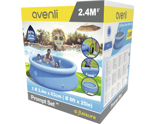Opzetzwembad Fast-Set-Pool rond Ø 240x63 cm zonder accessoires blauw
