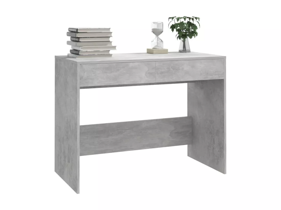 Bureau Gris béton 101x50x76,5 cm Aggloméré