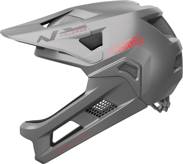 ABUS YouDrop FF Ti Silver Fullface Cykelhjelm One Size